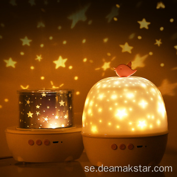 Sky Starry Projection Lamp med Bluetooth -högtalare